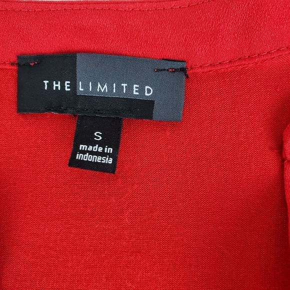 Limited red sleeveless chiffon top S - Picture 3 of 6